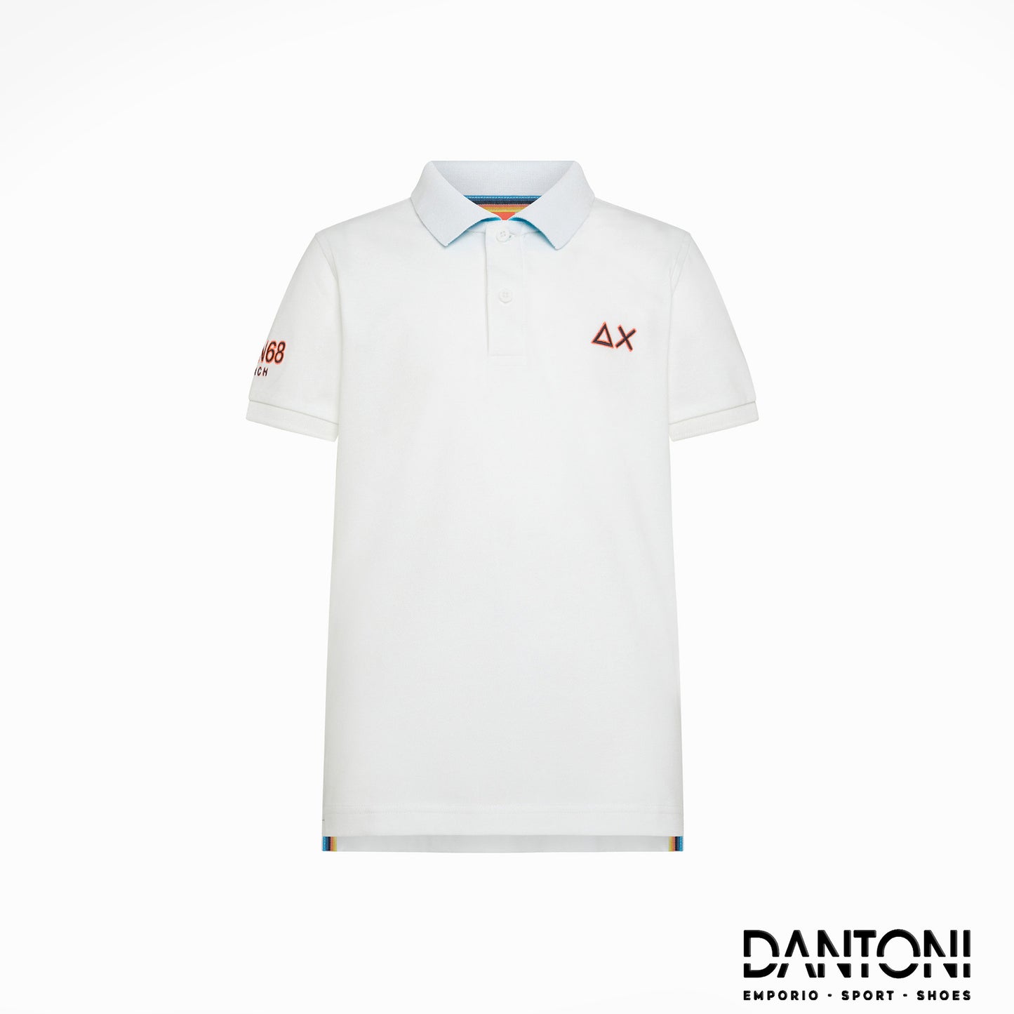 BOY'S POLO SUN68 LOGO BEACH S/S BIANCO - Dantoni Shop