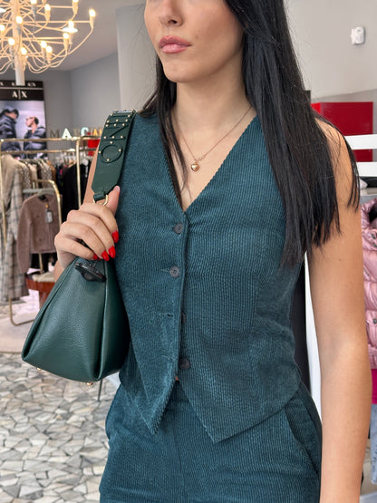 GILET VERDE - VERONICA MODA