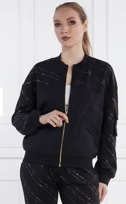 LIU-Jo felpa con strass zip