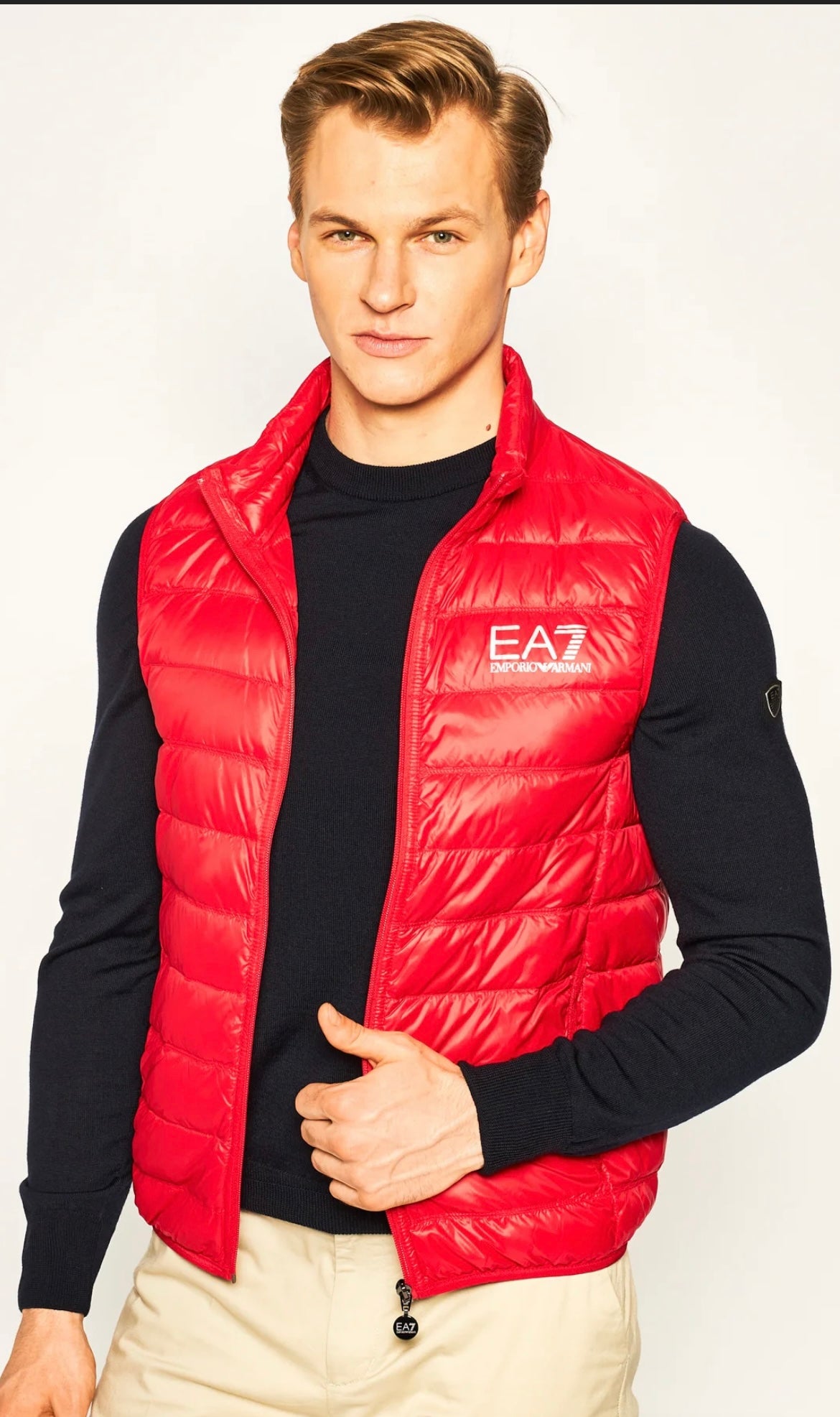 EA7 SMANICATO ROSSO UOMO