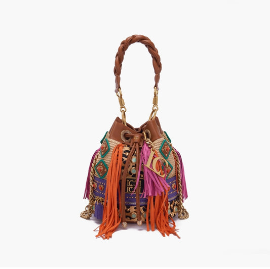 Secchiello la Carrie frange multicolor