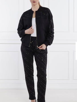 LIU-JO FELPA CON STRASS ZIP