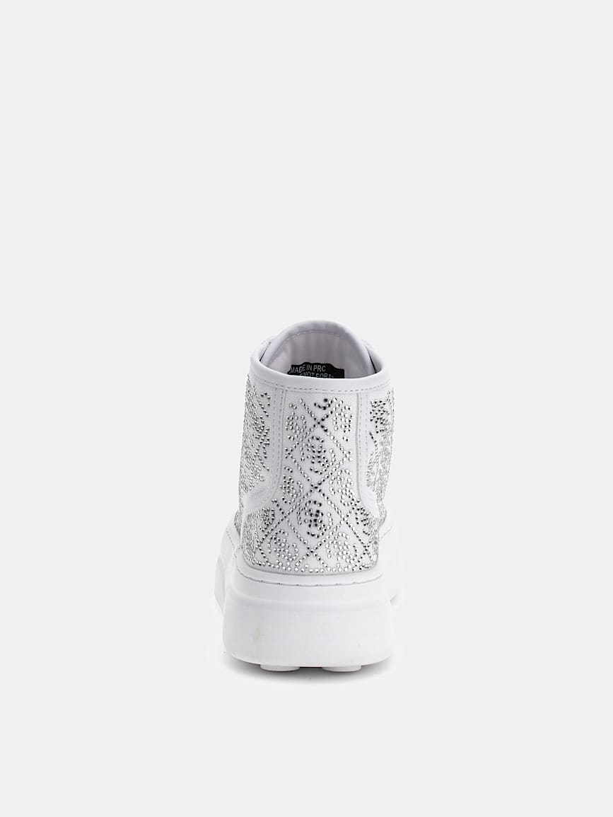 Sneaker alta queenly 4g logo strass