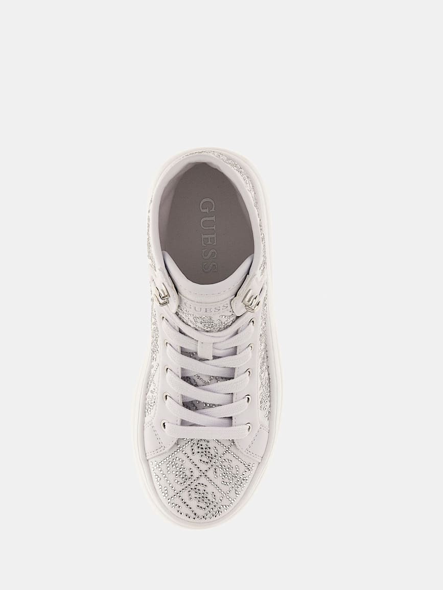 Sneaker alta queenly 4g logo strass
