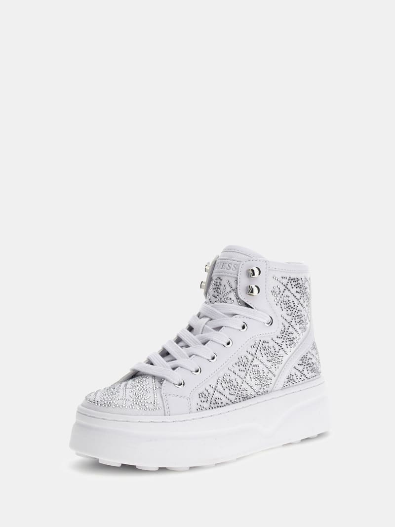 Sneaker alta queenly 4g logo strass