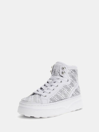 Sneaker alta queenly 4g logo strass