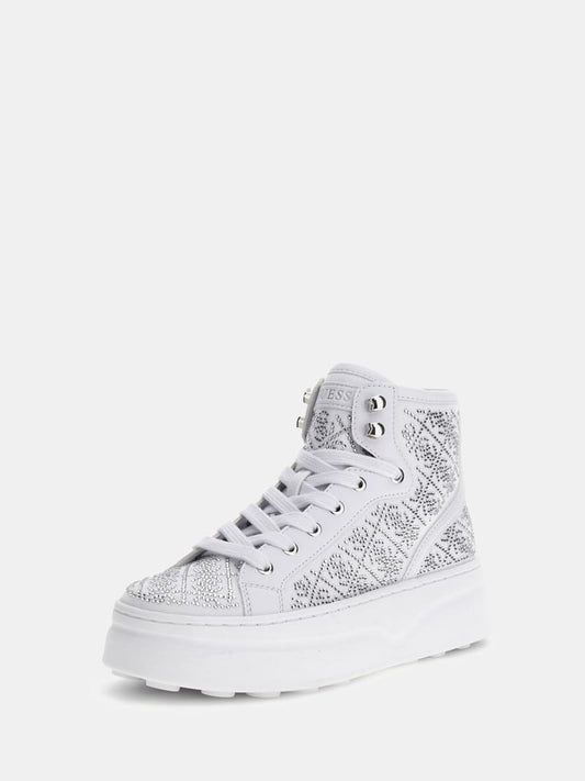 Sneaker alta queenly 4g logo strass