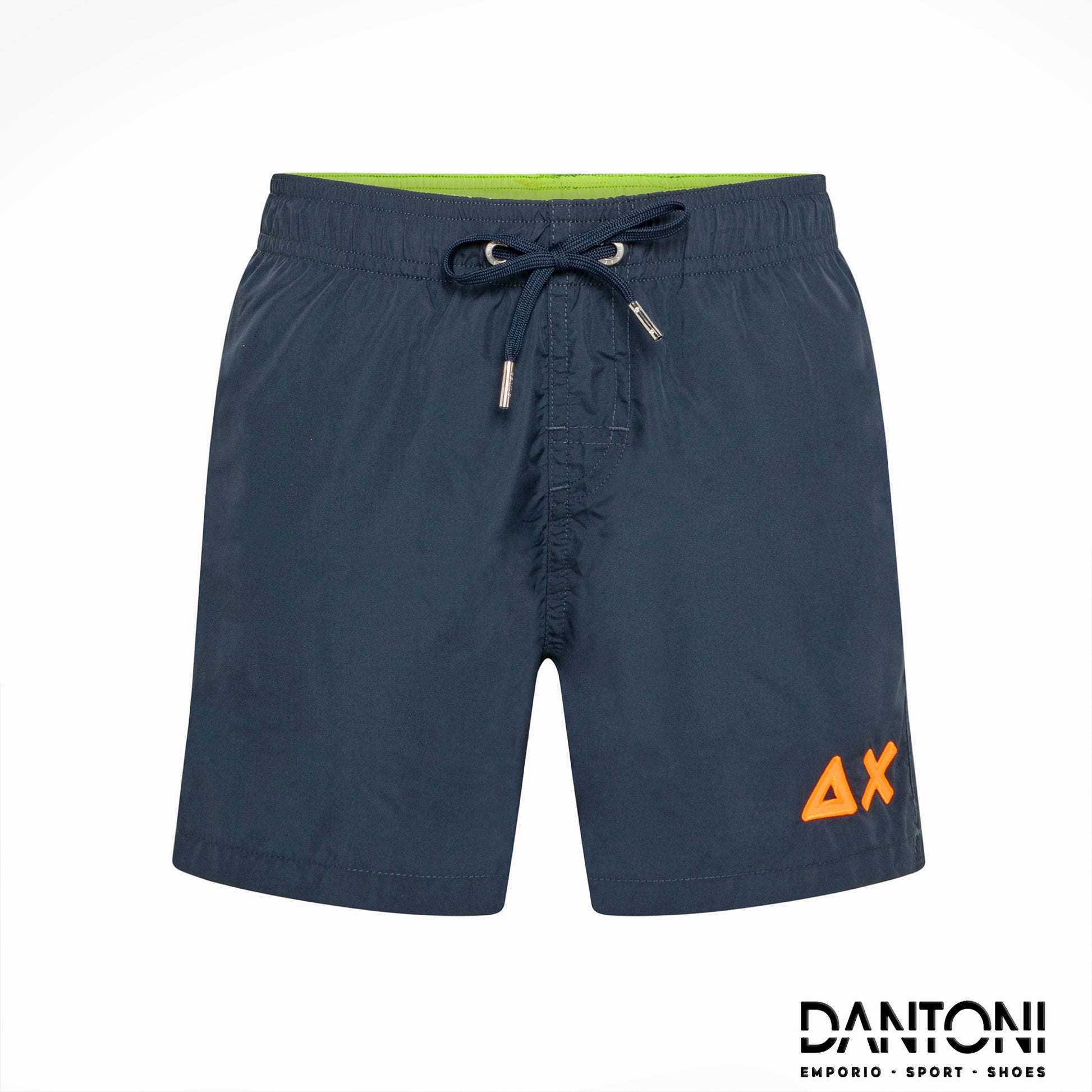 BOY'S SWIM PANT WITH LOGO FLUO NAVY BLUE - Dantoni Shop