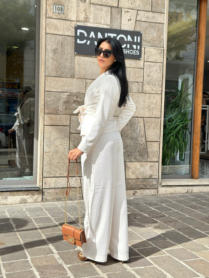 Pantaloni con pinces in tessuto riciclato ASV