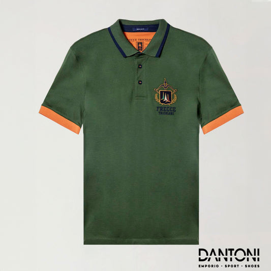 Polo in piqué con sottocollo jacquard - Dantoni Shop