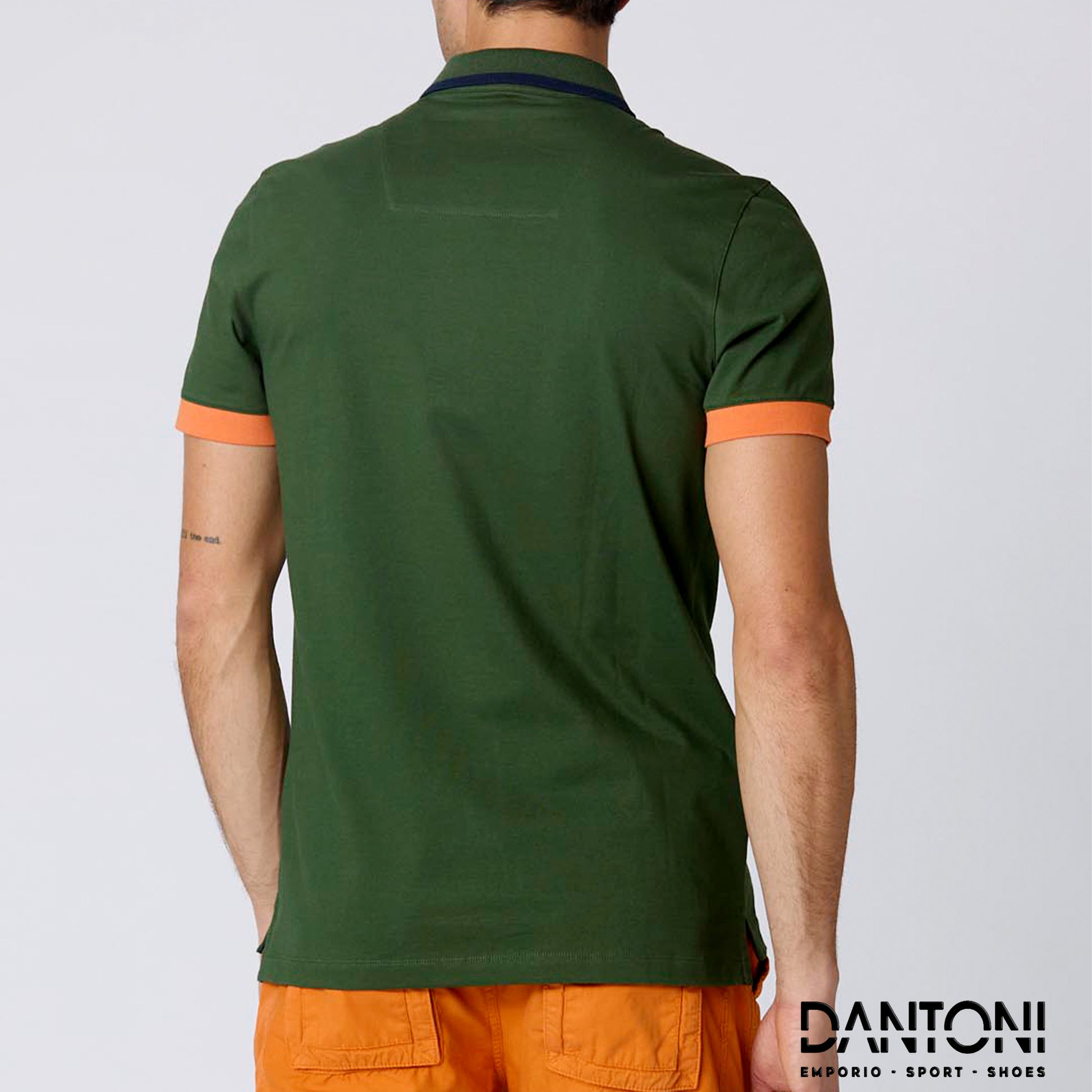 Polo in piqué con sottocollo jacquard - Dantoni Shop