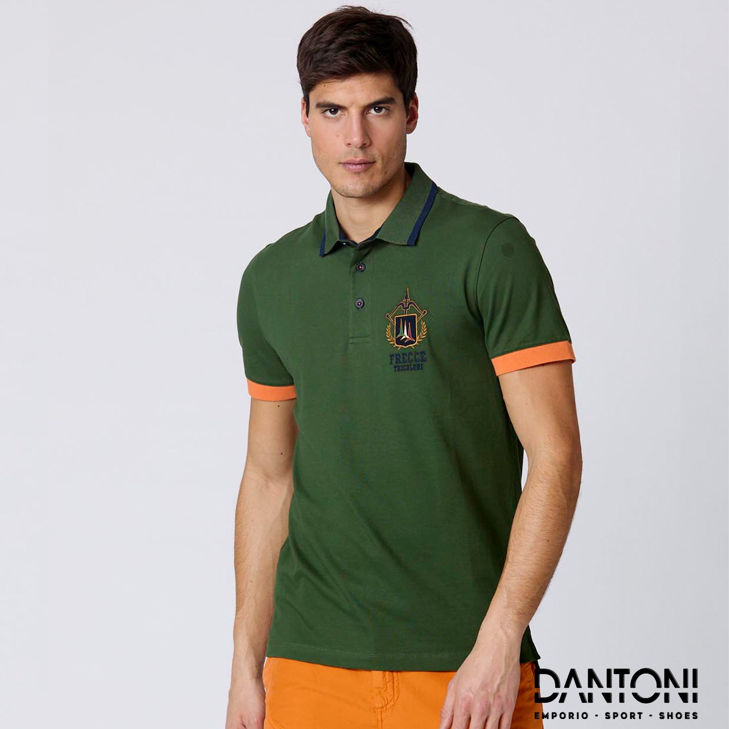 Polo in piqué con sottocollo jacquard - Dantoni Shop