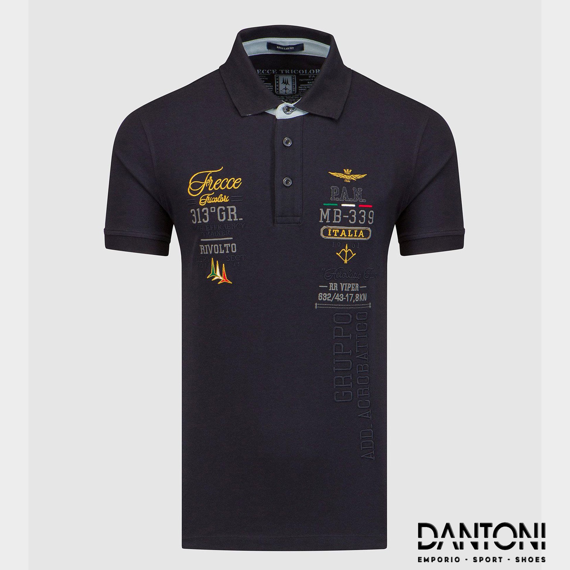 Polo blu scuro da uomo Aeronautica Militare - Dantoni Shop