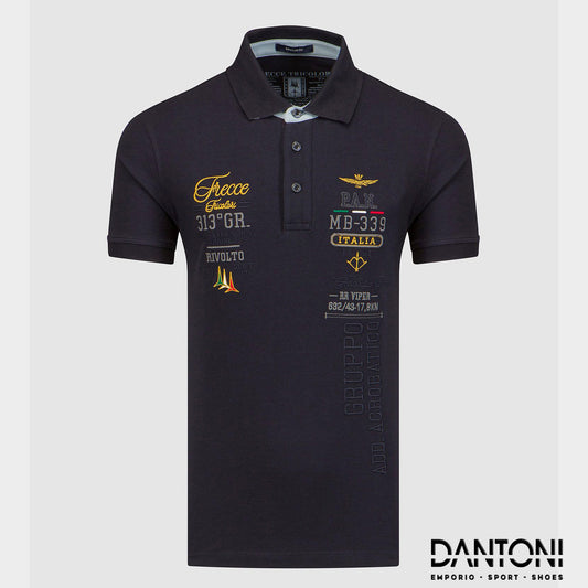 Polo blu scuro da uomo Aeronautica Militare - Dantoni Shop