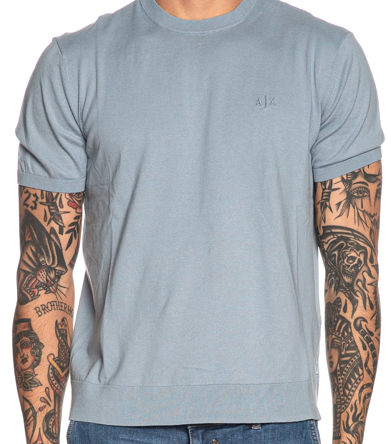 MAGLIA ARMANI EXCHANGE BLU - Dantoni Shop