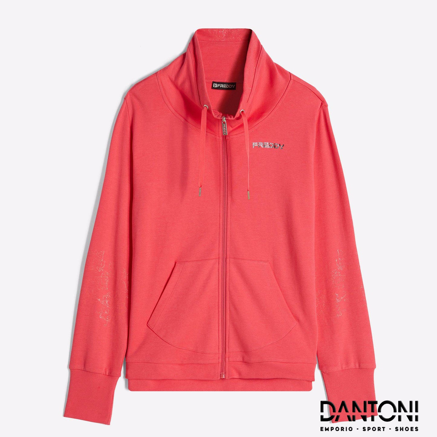 FELPA DA DONNA FREDDY ZIP  ROSSO - Dantoni Shop