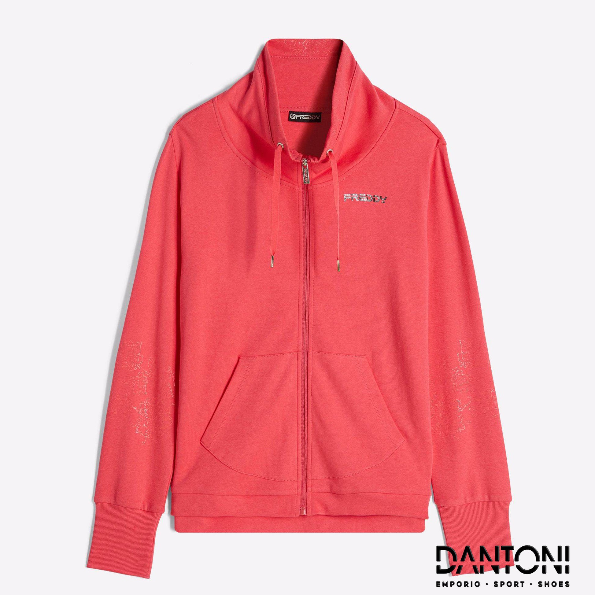 FELPA DA DONNA FREDDY ZIP  ROSSO - Dantoni Shop