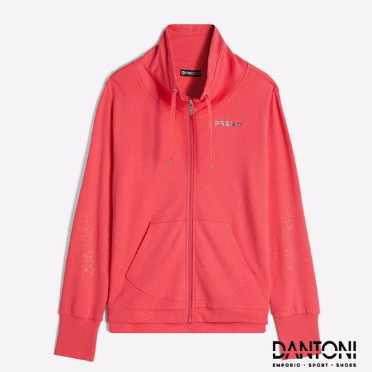 FELPA DA DONNA FREDDY ZIP  ROSSO - Dantoni Shop