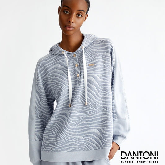 Felpa jacquard con cappuccio - Dantoni Shop