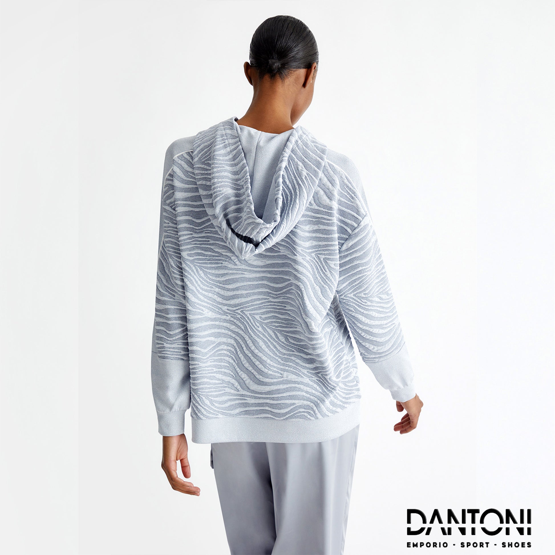Felpa jacquard con cappuccio - Dantoni Shop