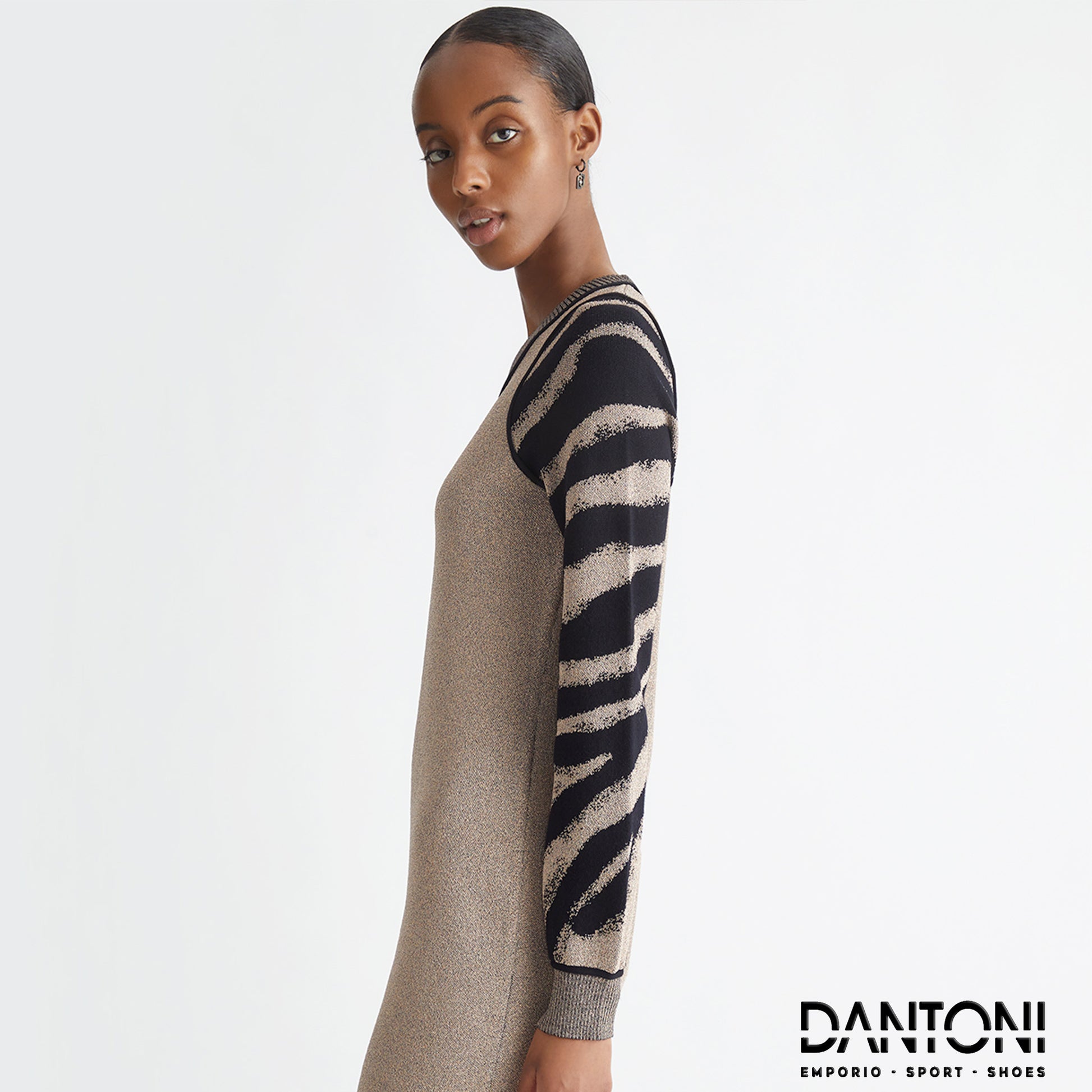 Abito animalier in maglia - Dantoni Shop
