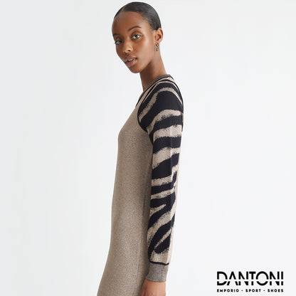 Abito animalier in maglia - Dantoni Shop