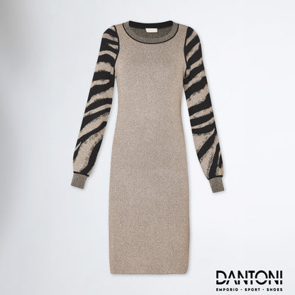 Abito animalier in maglia - Dantoni Shop