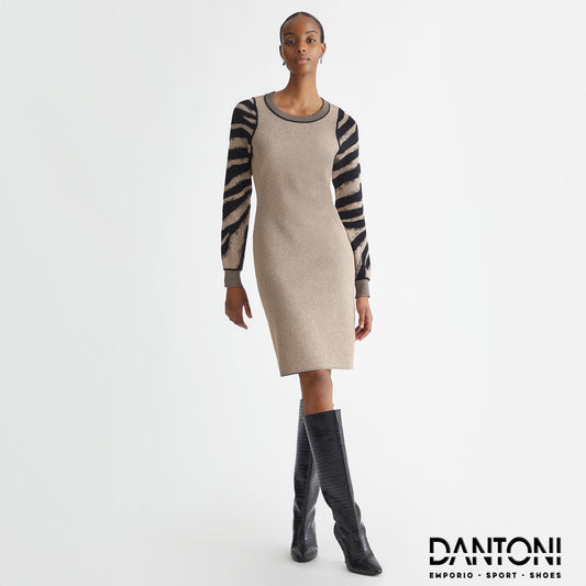 Abito animalier in maglia - Dantoni Shop