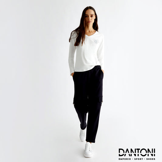 T-shirt con cuore e strass - Dantoni Shop
