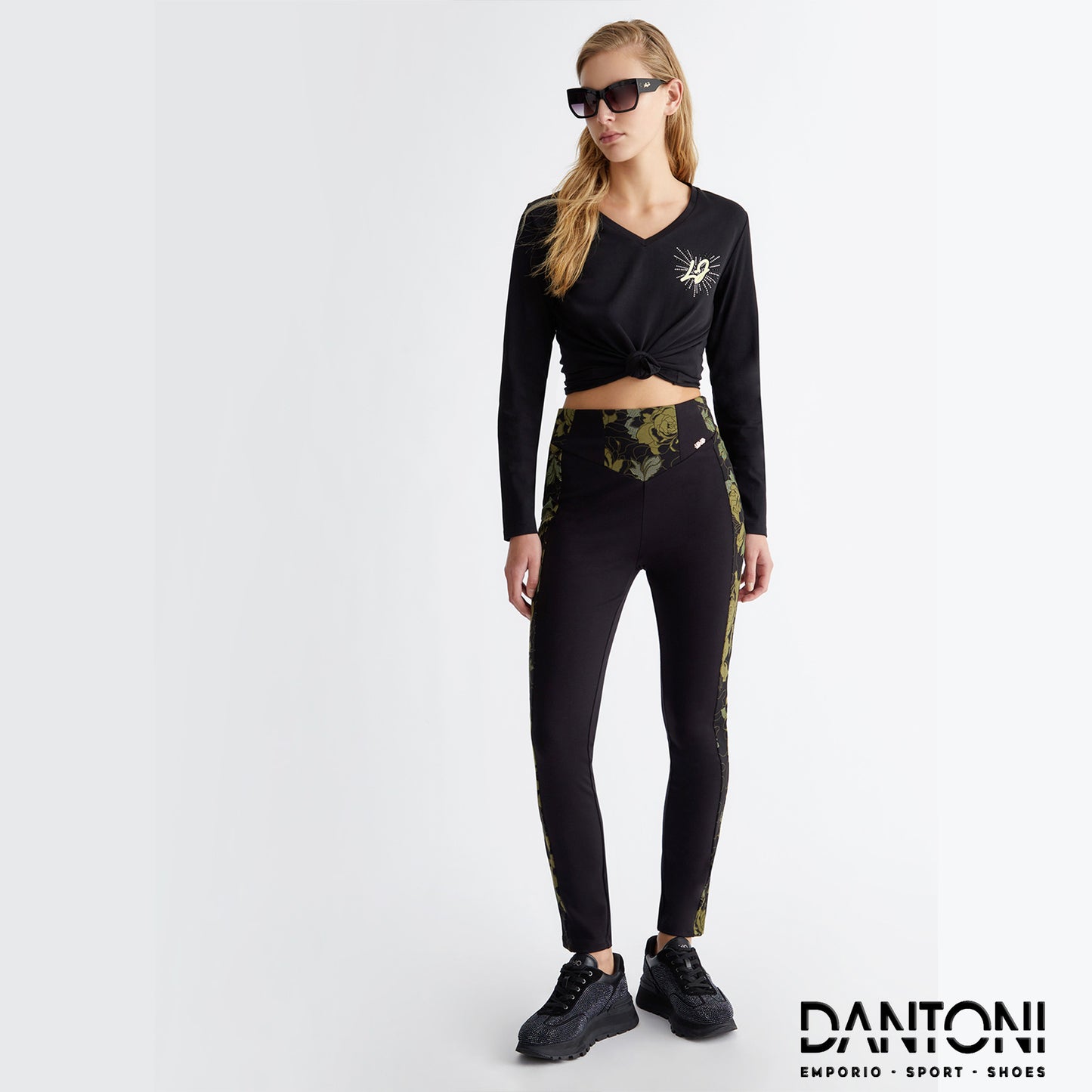 Pantaloni con stampa floreale - Dantoni Shop