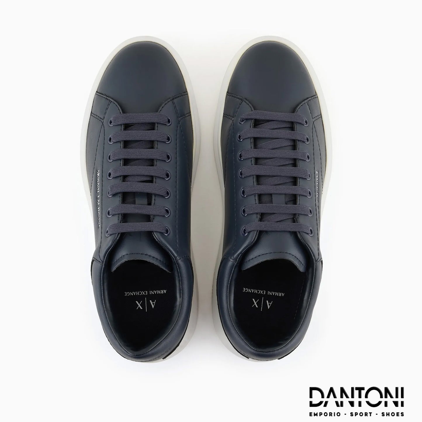 Sneakers in action leather Blu Navy - Dantoni Shop