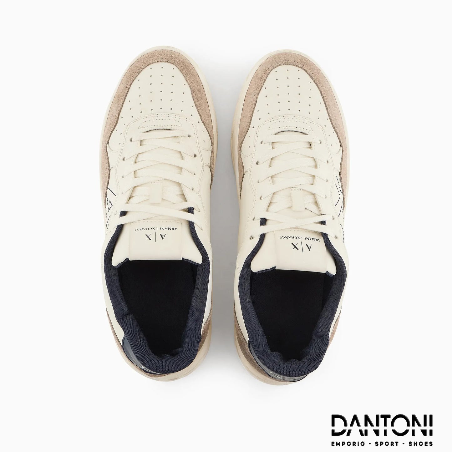 Suede stitched logo sneakers - Dantoni Shop