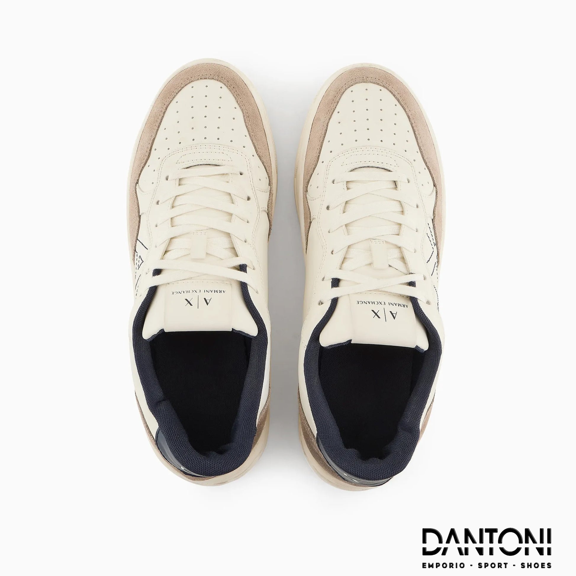 Suede stitched logo sneakers - Dantoni Shop