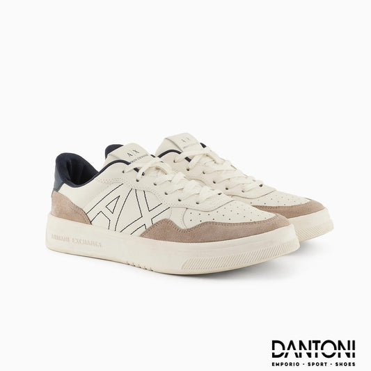 Suede stitched logo sneakers - Dantoni Shop