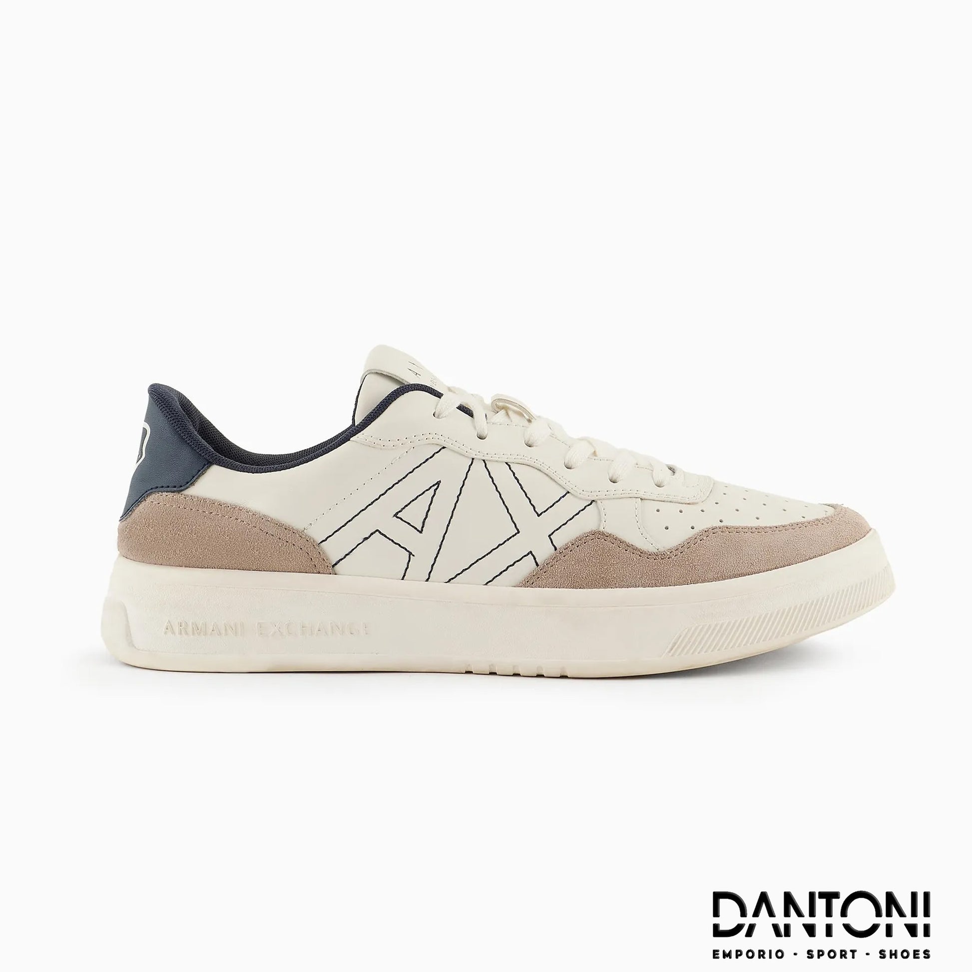 Suede stitched logo sneakers - Dantoni Shop