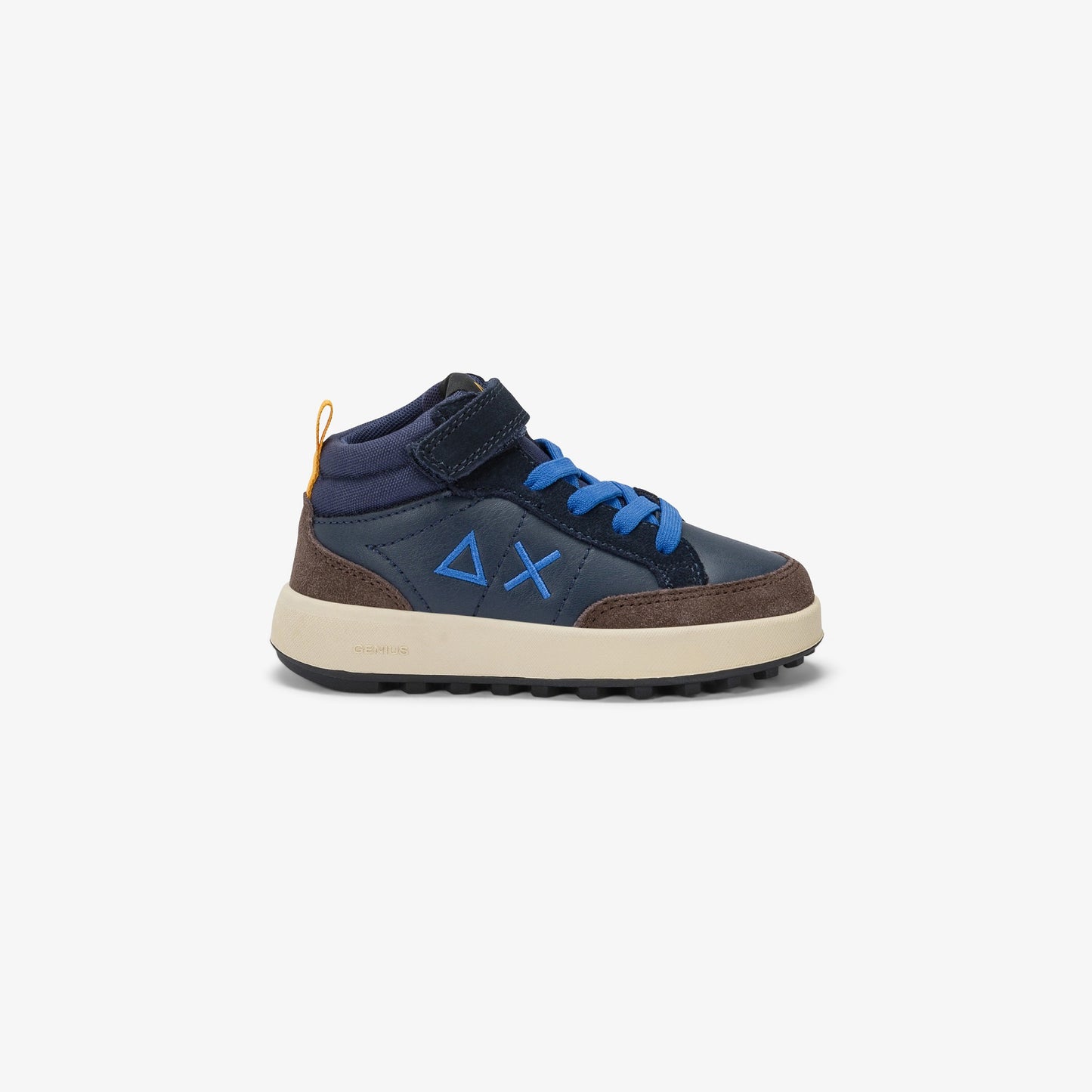 Sneaker Boy's Genius mid top in pelle e nylon