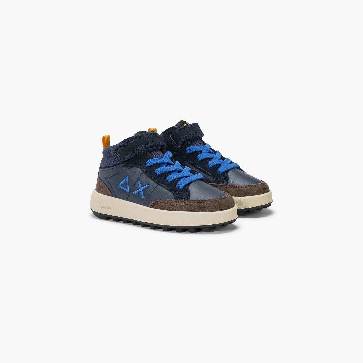 Sneaker Boy's Genius mid top in pelle e nylon