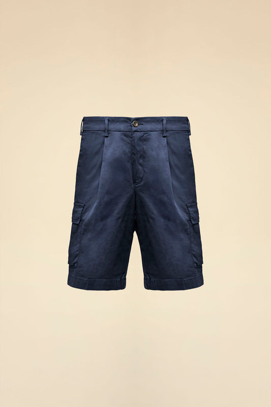BERMUDA CARGO IN COTONE CON PINCE