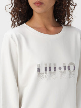 FELPA GIROCOLLO BIANCO LIUJO