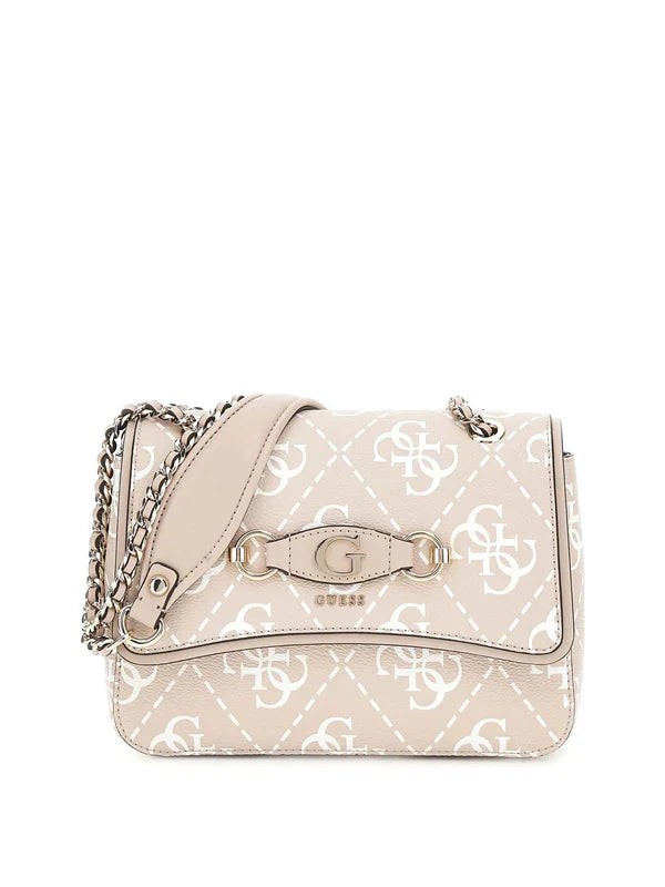 GUESS LOTAGO WOMEN'S SHOULDER BAG - BEIGE MODEL