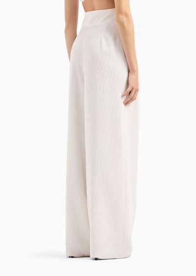 Pantaloni con pinces in tessuto riciclato ASV