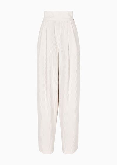 Pantaloni con pinces in tessuto riciclato ASV