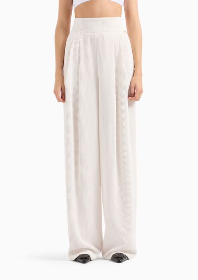 Pantaloni con pinces in tessuto riciclato ASV