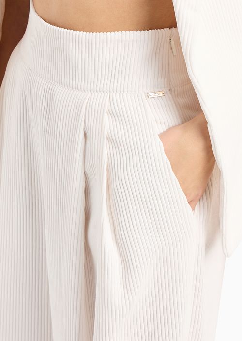 Pantaloni con pinces in tessuto riciclato ASV